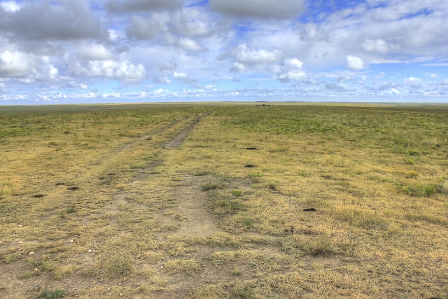 The view from Mount Sunflower, Kansas's highest elevation.