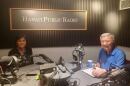 Retired UH Mānoa journalism professor, Gerald Kato, right, with The Conversation host Catherine Cruz at Hawaiʻi Public Radio on June 5, 2024.
