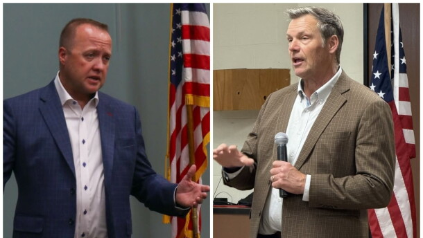 Both candidates speaking to Kansans on the campaign trail