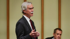 Attorney William Bloss representing Democratic Mayoral Candidate John Gomes questions witnesses during Gomes' challenge of absentee ballots in the 2023 Democratic Mayoral Primary in Superior Court in Bridgeport, Conn., on Thurssday, October 12, 2023.