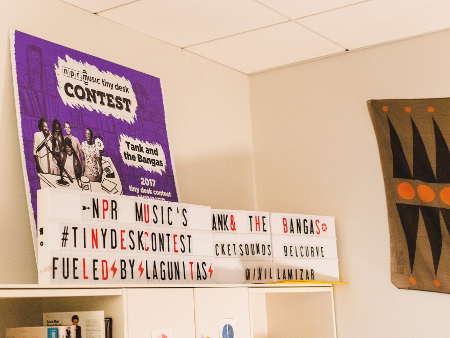A sign from last year's Tiny Desk Contest.