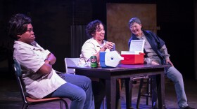 From the production of 'Orange Light,' a new play by Howard L. Craft based on the 1991 chicken processing plant fire in Hamlet, NC. Actors are (L-R) Lakeisha Coffey, Carly P. Jones and Marcia Edmundson.