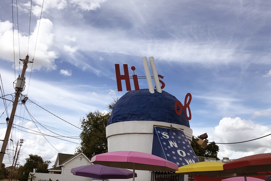 The Hills of Snow shaved ice stand in Emily Wallace's home town of Smithfield, North Carolina was an inspiration for her work, and for her interest in unusual roadside stands.