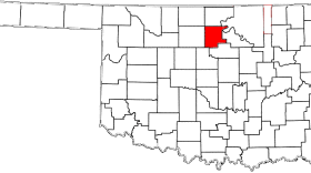 Noble County in red