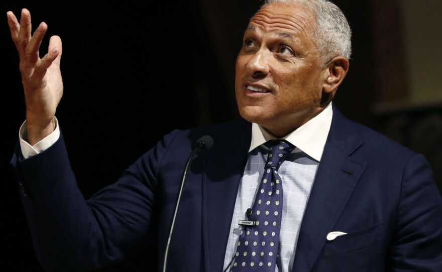 Former Democratic Rep. and Agriculture Secretary Mike Espy at a rally for his Senate campaign in Jackson, Miss., on Nov. 5. Espy is facing GOP Sen. Cindy Hyde-Smith in a Nov. 27 runoff.