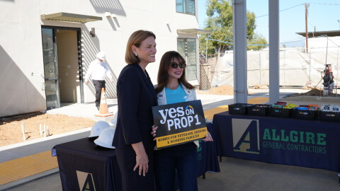 Riverside Mayor Patricia Lock Dawson, left, is the chair of the Big City Mayor’s Coalition and supports Proposition 1. “It actually can help them with a down payment, it can help them be able to afford a house and get in there, which to me is very important
