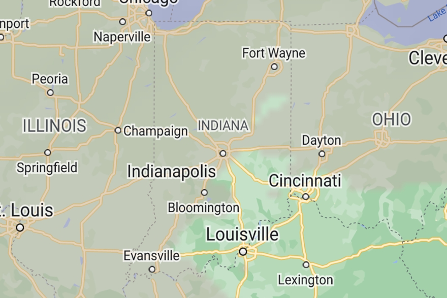 The Environmental Protection Agency's Smoke Sense app shows the expected smoke cover for July 20 at 3 p.m. On the map, most parts of the state are covered except for a large part of southeast Indiana.