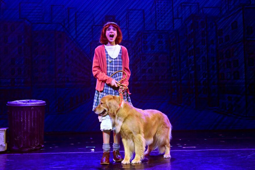 Gritty as Sandy is befriended by Annie shortly after she escapes from the orphanage in Act One.