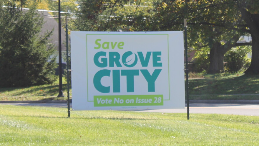 Save Grove City signs can be seen in Grove City as well.