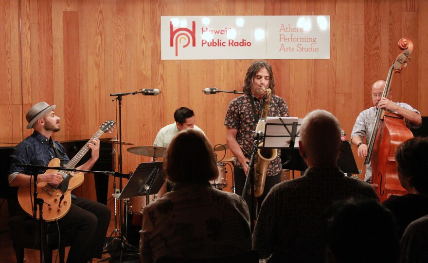 Eha Batutas made their debut performance at a sold-out concert at the Atherton Performing Arts Studio on Saturday, July 6, part of our Hawaiʻi Jazz Performance Series in 2024.