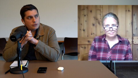 Incumbent Alaska House of Representatives District 7 Rep. Justin Ruffridge and challenger Kate Veh participate in a candidate forum hosted by KDLL 91.9 FM at the Soldotna Public Library in Soldotna, Alaska, on Monday, Aug. 31, 2026.