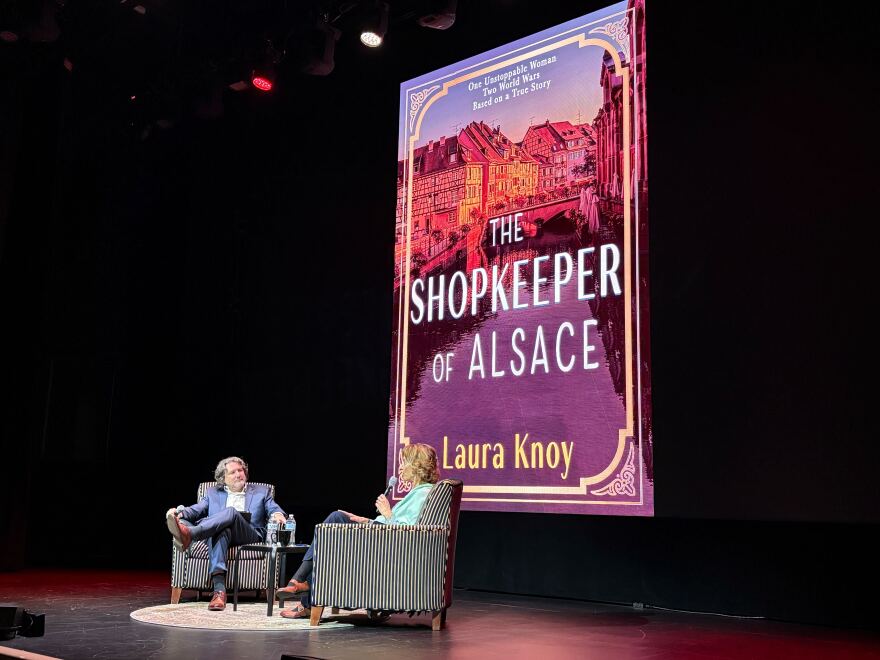 Laura Knoy sits with Rick Ganley to discuss her debut novel The Shopkeeper of Alsace on November 12, 2025