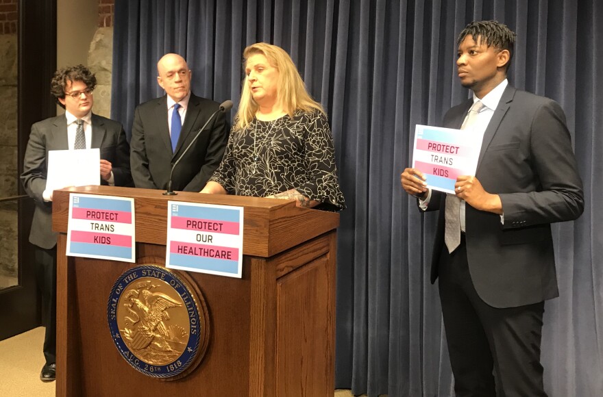 Dana Garber, who works with trans youth for Planned Parenthood, talks about her opposition to a bill that would punish doctors for performing surgery or prescribing hormone -blocking drug to minors.
