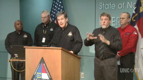 North Carolina Gov. Roy Cooper provides an update on winter storm preparation Saturday. 