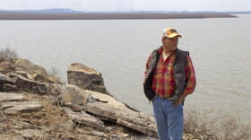 Rick Geisler, manager of Wah-Sha-She Park in Osage County, stands on the shore of Hula Lake.