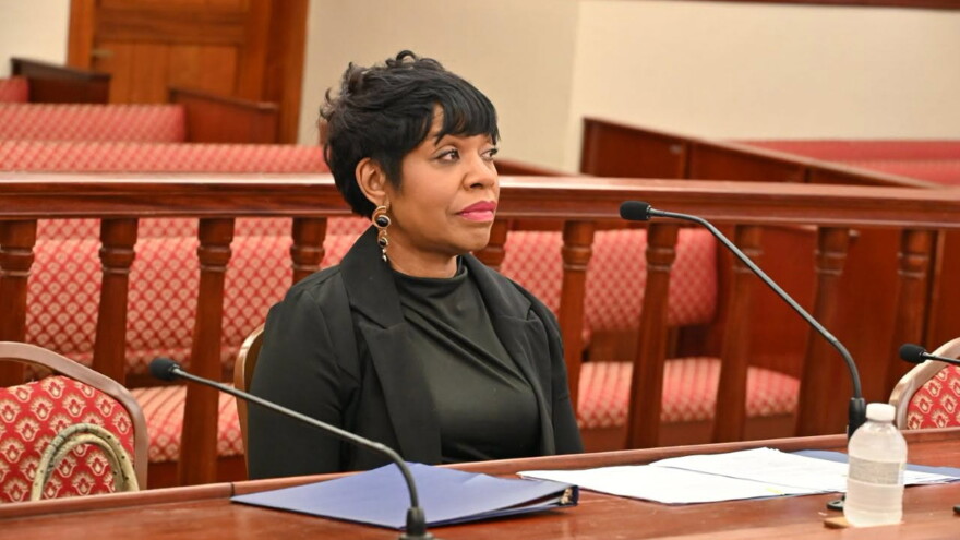 Pictured: Virgin Islands Taxicab Commission Executive Director Melissa Smith testifies before the Senate Committee on Government Operations, Veterans Affairs and Consumer Protection during Monday’s hearing on the commission’s response to findings from an Inspector General audit.