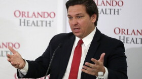 Florida Gov. Ron DeSantis speaks at a news conference at Orlando Regional Medical Center Tuesday, June 23, 2020, in Orlando, Fla. DeSantis spoke about Florida's caseload of coronavirus topping 100,000. (AP Photo/John Raoux)