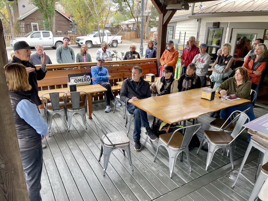 Democratic 3rd Congressional District candidate David Romero talks to supporters at a campaign meet and greet at Townline Trucks in Carbondale on Oct. 21. He’s joined by Rep. Suzan DelBene (D-WA), who chairs the Democratic Congressional Campaign Committee.
