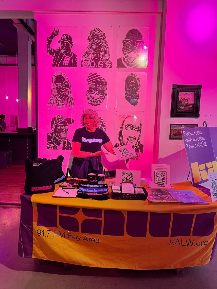 Sandra Halladey volunteering at First Thursdays