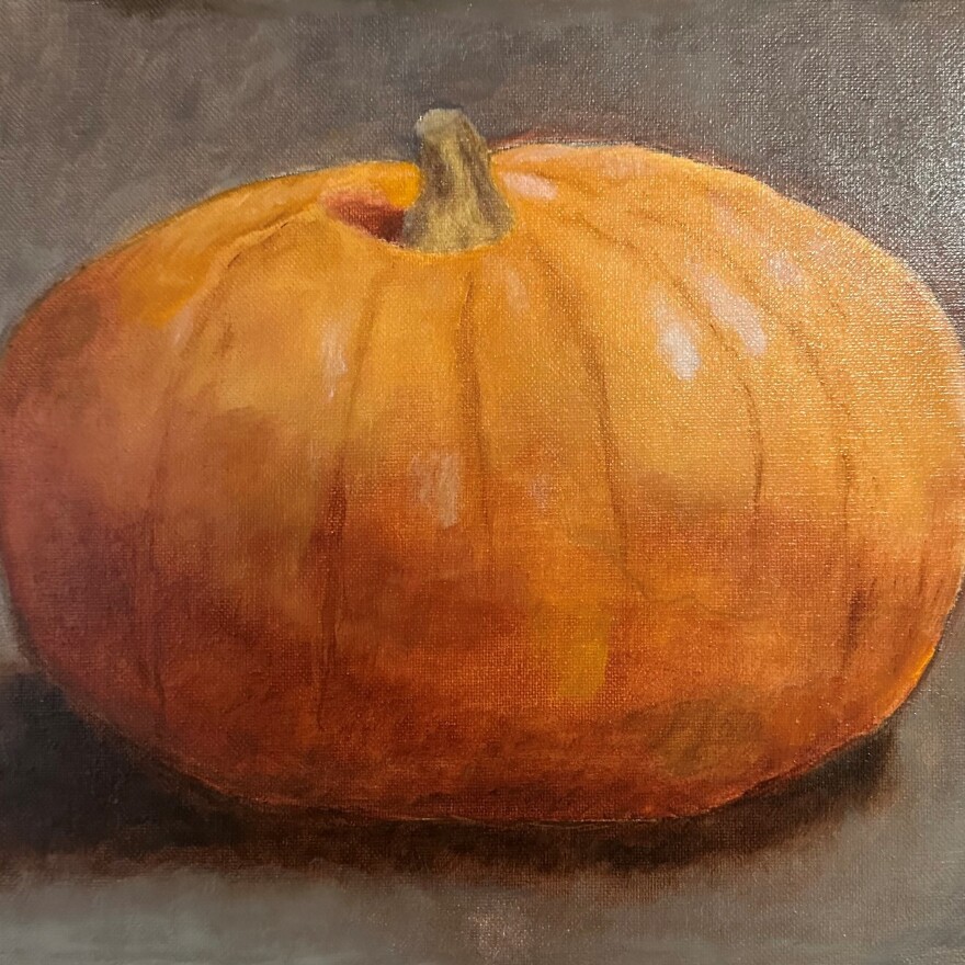 Painting of a pumpkin