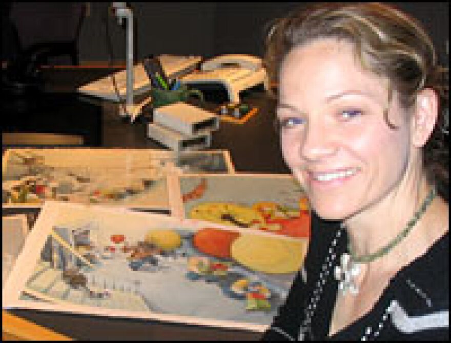 'While Mama Had a Quick Little Chat' is illustrator Alexandra Boiger's first children's book.