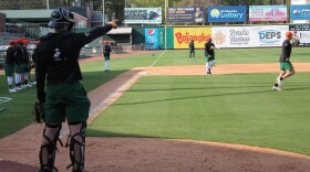 The Wood Ducks prepare for their opening day game against the Kannapolis Cannon Ballers.