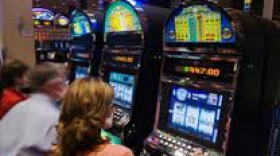 An instant racing machine at Oaklawn Racing and Gaming in Hot Springs, AR