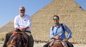 Gov. Eric Holcomb, left, and Indiana Commerce Secretary Brad Chambers, right, attended the 2022 United Nations Climate Change Conference in Egypt.