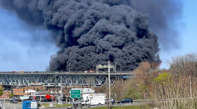 A fuel tanker truck rollover killed one person and caused a massive fire that closed the Gold Star Bridge in Groton on Friday.