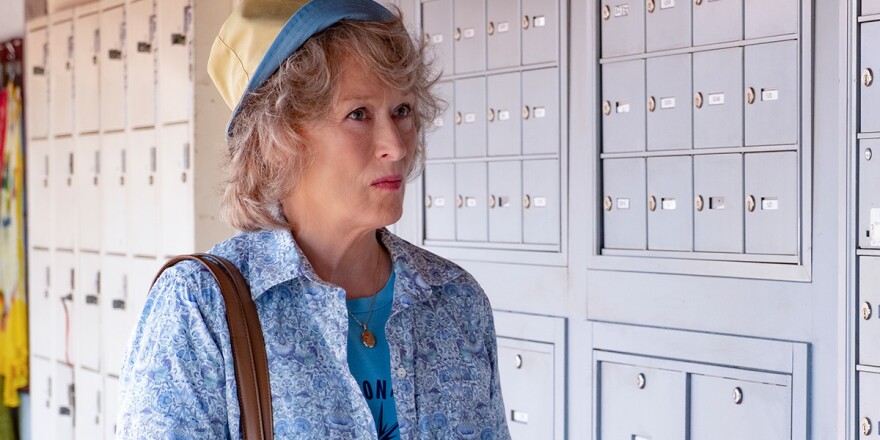 Retiree Ellen Martin (Meryl Streep) chases a paper trail in Steven Soderbergh's <em>The Laundromat.</em>