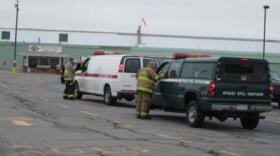 Outside DuPont Plant on River Road, Tonawanda, scene of fatal explosion