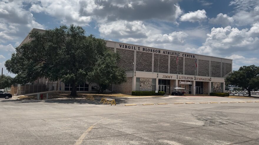 The outside of Littleton Gym at NEISD's Blossom Athletic Center.