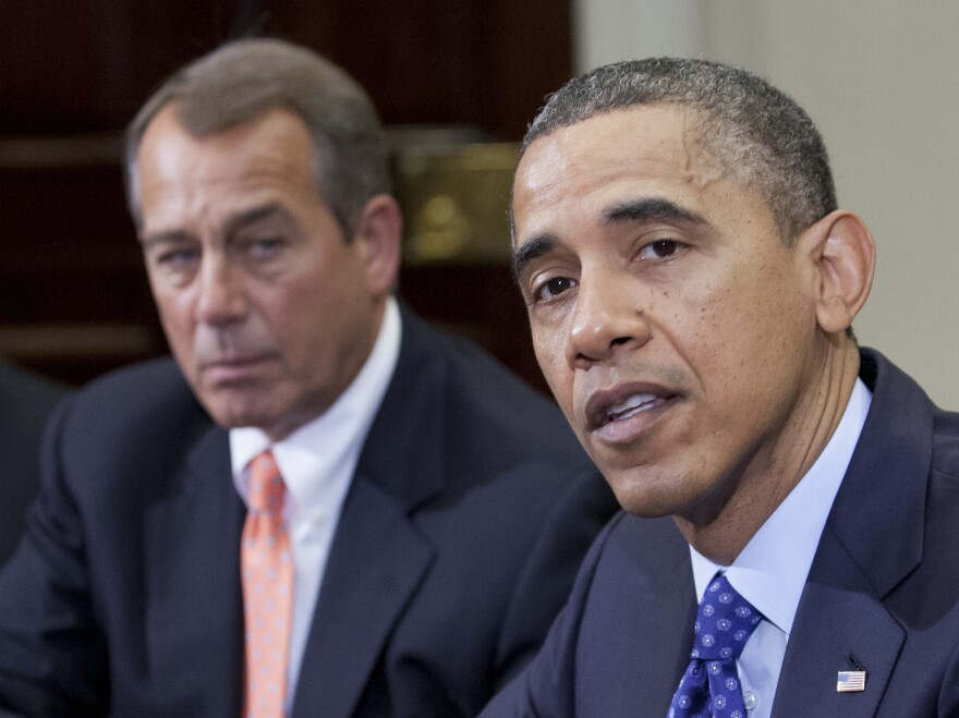 President Obama and House Speaker John Boehner, R-Ohio, at the White House last month.