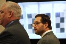 Ari Moskowitz, right, pleaded not guilty on Monday to two misdemeanors charges stemming from his confrontations with Burlington Mayor Emma Mulvaney-Stanak.