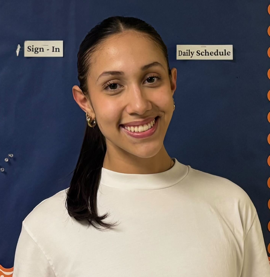 Uribe poses after a rehearsal for Burley’s dance piece. The rehearsal took place in Studio G-11 at the McGuire Theatre and Dance Pavilion.