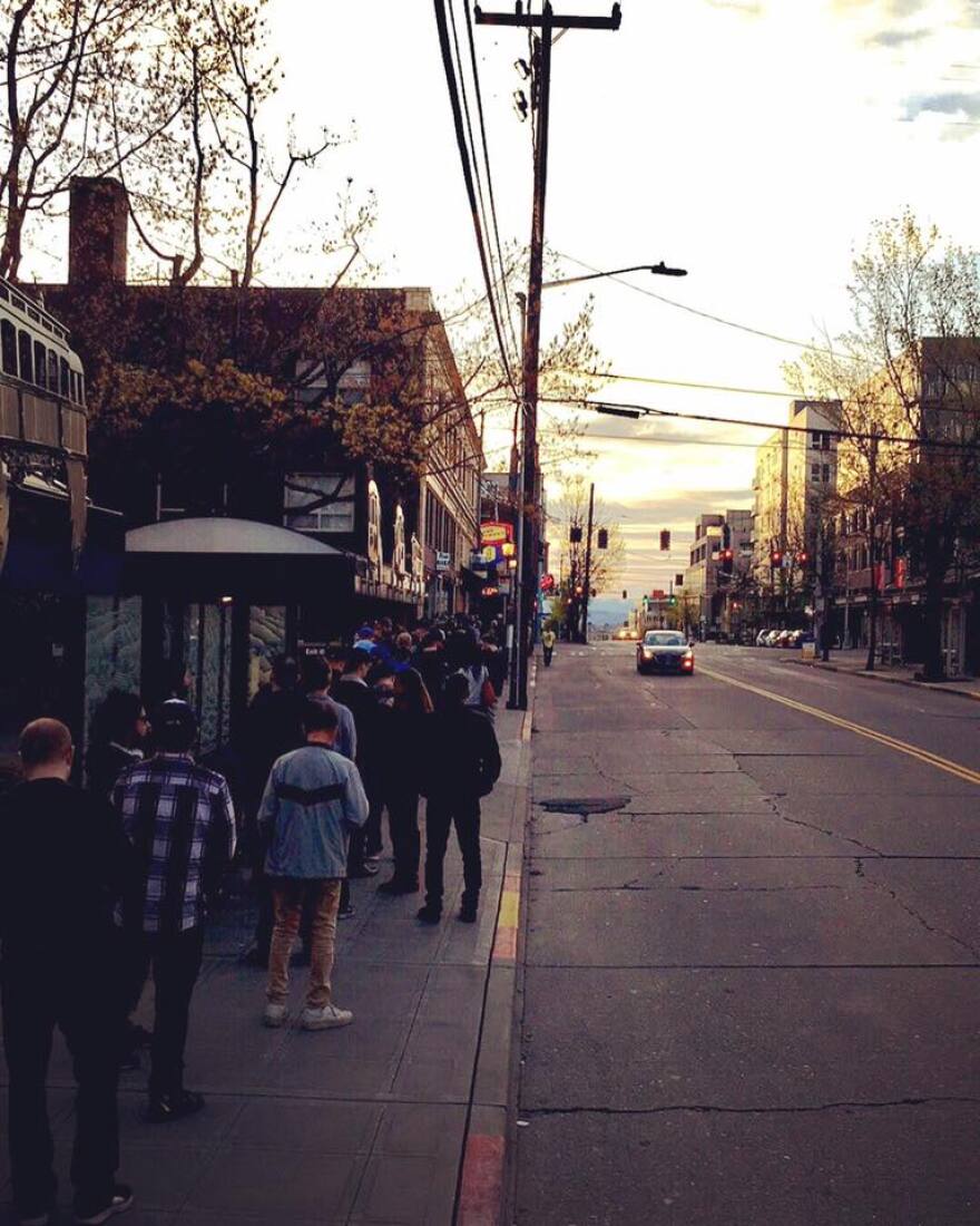 The sunrise lineup at Easy Street Records in West Seattle for Record Store Day a few years ago. Expect big changes this year.