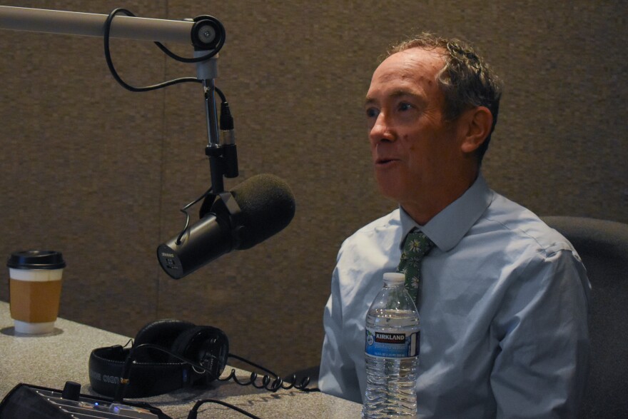 Ray Stern in KJZZ's studio in January 2025.