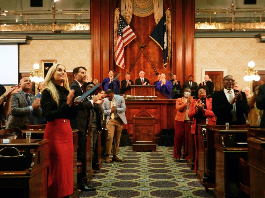 Gov. Henry McMaster delivers his sixth State of the State Address to a joint assembly of lawmakers on Jan. 25, 2023 at the Statehouse in Columbia.