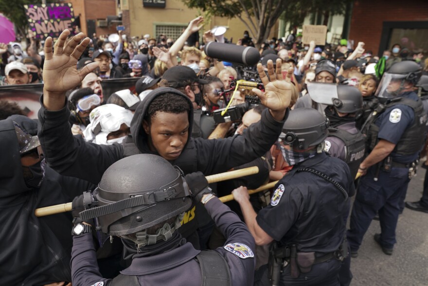 Protestors in Louisville