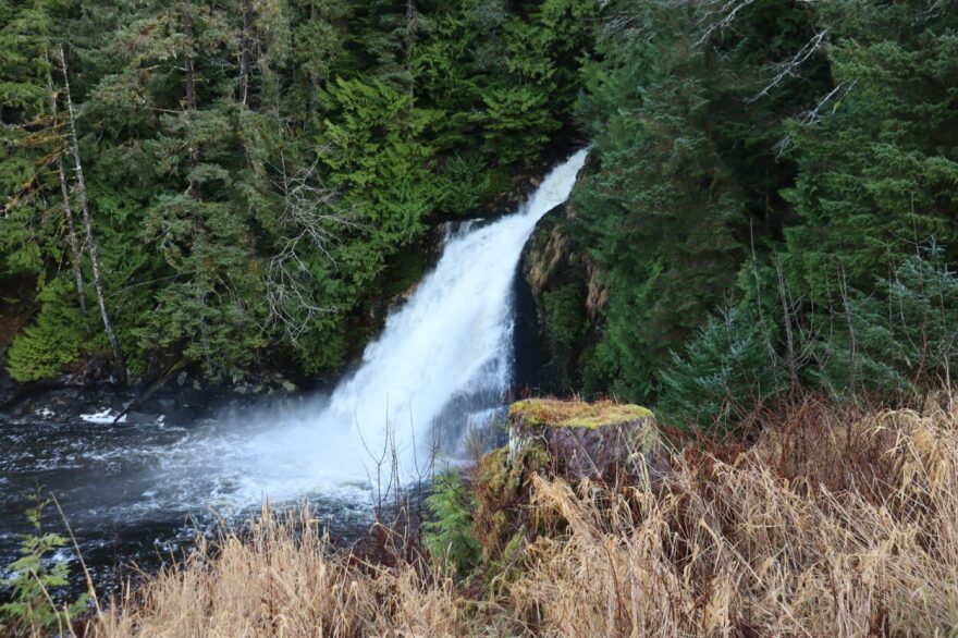 Second Waterfall, as seen from the former Salmon Falls Resort. The Ketchikan Indian Community will soon convert the property into the state’s first tribally-led addiction healing center.