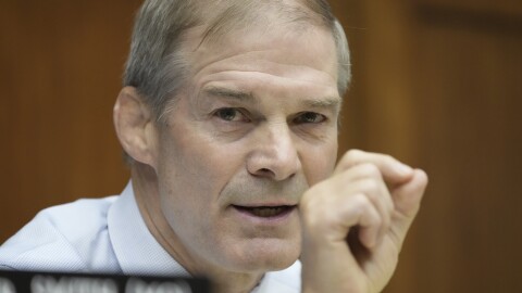Rep. Jim Jordan, R-Ohio, speaks during the House Oversight Committee impeachment inquiry hearing into President Joe Biden, Thursday, Sept. 28, 2023, on Capitol Hill in Washington.