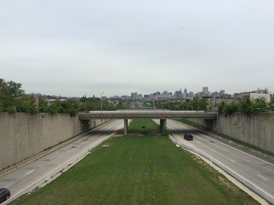 The view east along U.S. Route 40, also called the Highway To Nowhere.