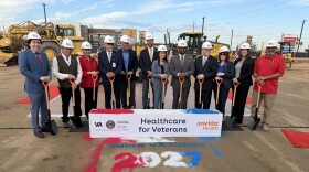 Officials from the southern Arizona Veterans Affairs organization and Onvida Health are joined by city and state elected officials at a groundbreaking for a Yuma VA Outpatient Clinic on Friday, Jan. 23, 2026. The clinic is scheduled to open in 2027.