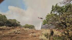 Photos of the Rocky Canyon Fire shared on the morning of Aug. 11, 2026.