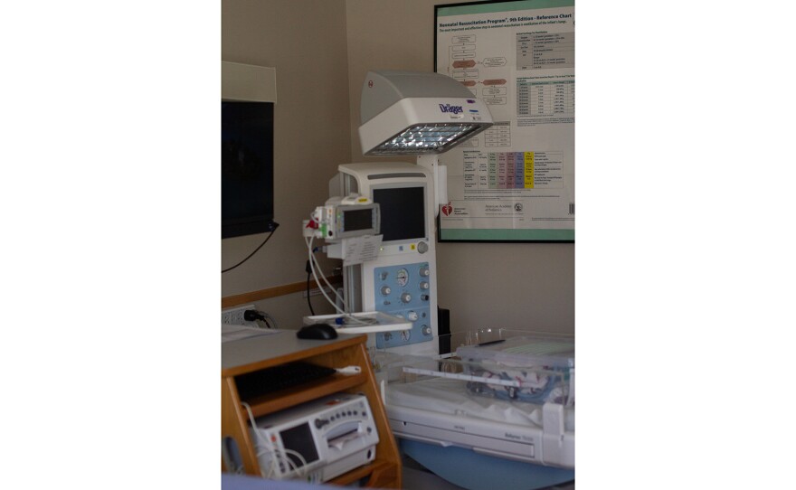 A neonatal resuscitation station sits in a delivery room at Syringa Hospital in Grangeville, Idaho on Friday, May 29, 2026.