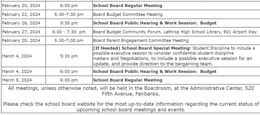 School board hears about closing Ben Eielson and Ticasuk Brown schools