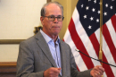 Gov. Mike Braun announced Monday a $15-million dollar investment aimed at bringing Israeli tech start-ups to Indiana. Braun is pictured at an unrelated press conference April 13th at the Indiana Statehouse.