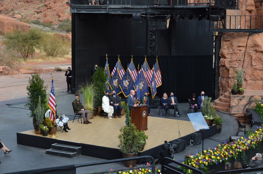 On the 125th anniversary of Utah's statehood, the state swore in a new administration. Gov. Spencer Cox and Lt. Gov. Deidre Henderson, along with other statewide elected officials, took the oath of office in Washington County.