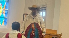 Apparition re-enactment at St. Mary's Catholic Church in Bloomington.