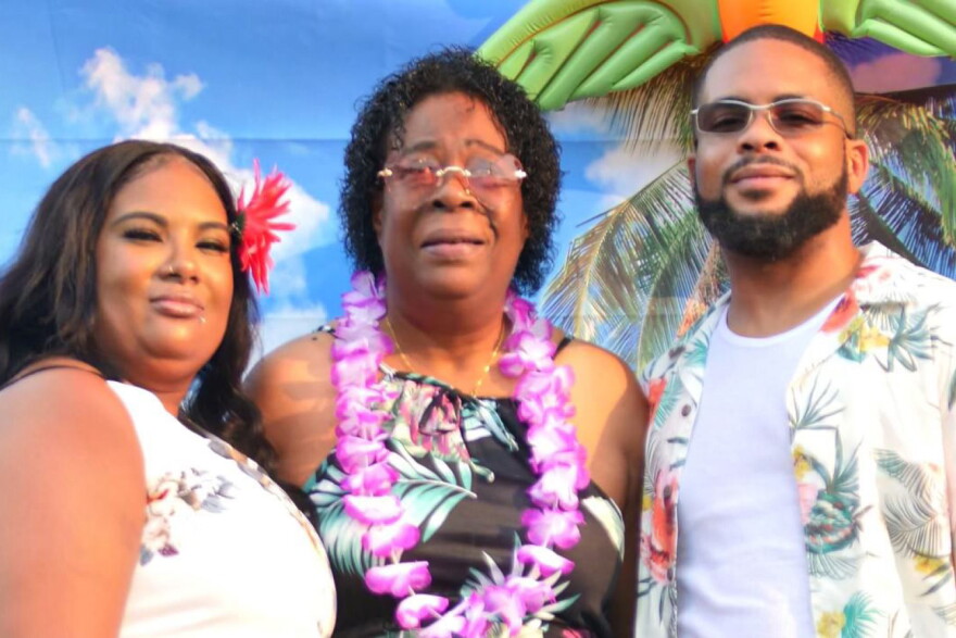 Shelia Muhammad, center, with her daughter Nicole Galloway and son Hakim Muhammad.